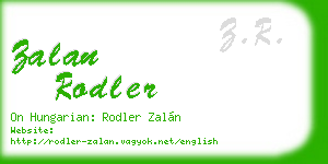 zalan rodler business card